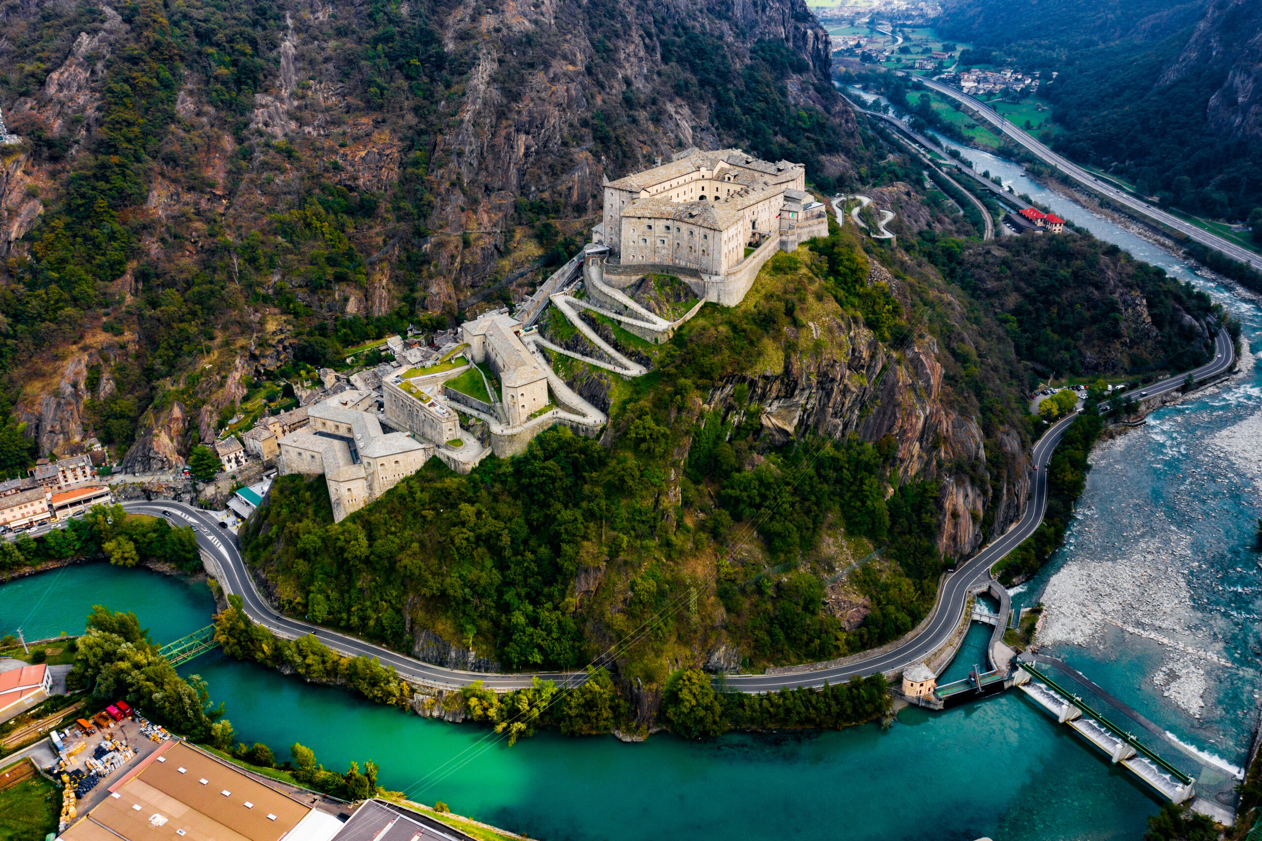 Forte di Bard dall'alto