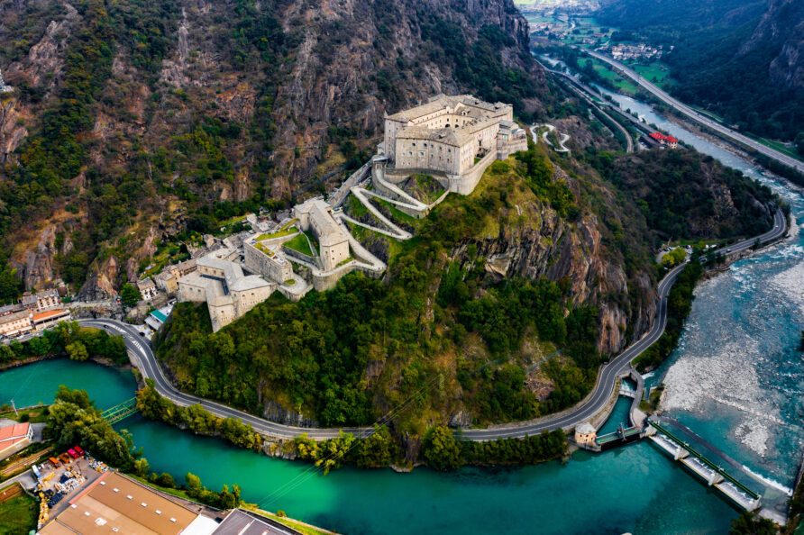 Forte di Bard dall'alto